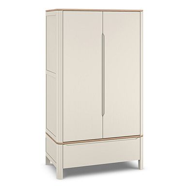 Otto Smoked Oak Finish and Cashmere Painted Double Wardrobe
