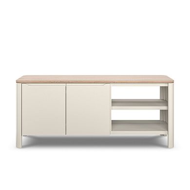 Otto Smoked Oak Finish and Cashmere Painted Large TV Unit