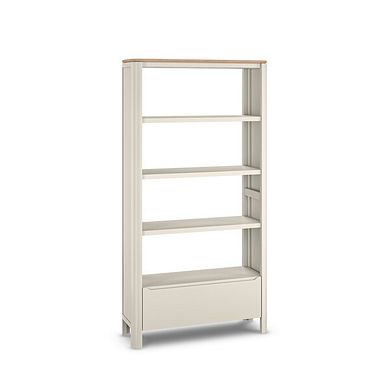 Otto Smoked Oak Finish and Cashmere Painted Tall Bookcase