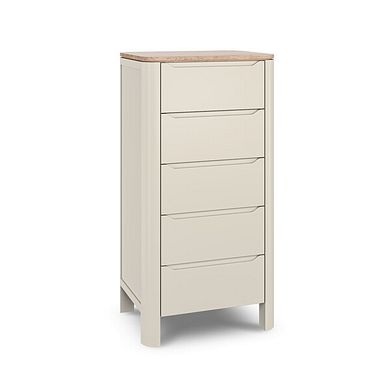 Otto Smoked Oak Finish and Cashmere Painted Tallboy