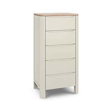 Otto Smoked Oak Finish and Cashmere Painted Tallboy