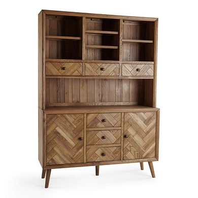 Parquet Brushed and Glazed Oak Large Dresser