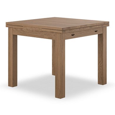 Pembroke Antique Finish Solid Oak Extending Dining Table 90-150cm
