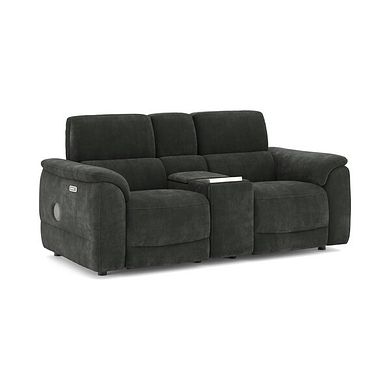 Phoenix 2 Seater Power Recliner Console Sofa with Smart Screen and Speakers in  Manhattan Pine Fabric
