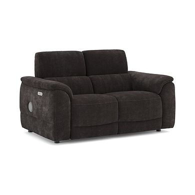 Phoenix 2 Seater Power Recliner Sofa with Adjustable Power Headrests and Speakers in  Manhattan Mushroom Fabric