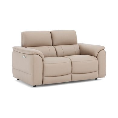 Phoenix 2 Seater Power Recliner Sofa with Adjustable Power Headrests in  Mushroom Leather