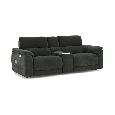 Phoenix 2.5 Seater Power Recliner Console Sofa with Smart Screen and Speakers in  Manhattan Pine Fabric