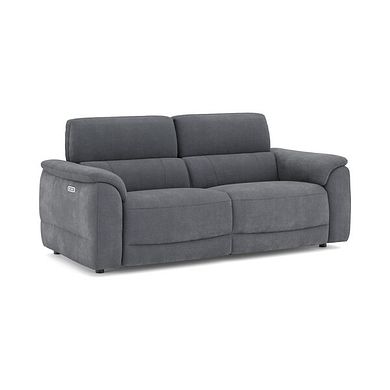 Phoenix 3 Seater Power Recliner Sofa with Adjustable Power Headrests in  Manhattan Charcoal Fabric