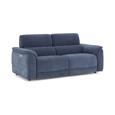 Phoenix 3 Seater Power Recliner Sofa with Adjustable Power Headrests in  Manhattan Navy Fabric