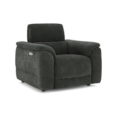 Phoenix Armchair with Power Headrests in Manhattan Pine Fabric