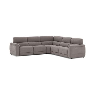Phoenix Large Corner Electric Recliner Sofa in  Manhattan Nutmeg Fabric