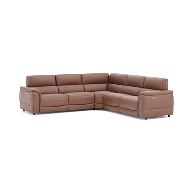Phoenix Large Corner Electric Recliner Sofa in  Mocha Mousse Leather