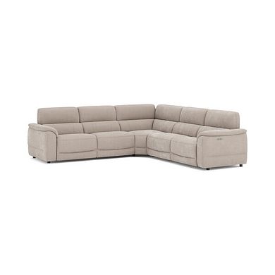 Phoenix Large Corner Electric Recliner Sofa with Adjustable Power Headrests in  Manhattan Cotton Fabric