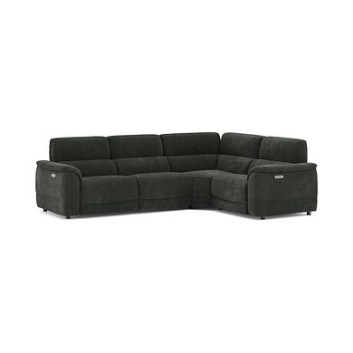 Phoenix Left Corner Recliner Sofa with Power Headrests in Manhattan Pine Fabric