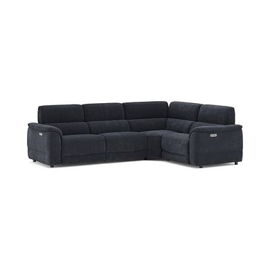 Phoenix Left hand Corner Electric Recliner Sofa in  Manhattan Indigo Fabric