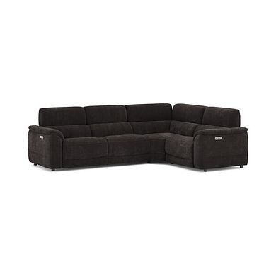 Phoenix Left hand Corner Electric Recliner Sofa in  Manhattan Mushroom Fabric