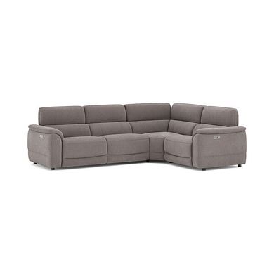 Phoenix Left hand Corner Electric Recliner Sofa in  Manhattan Nutmeg Fabric