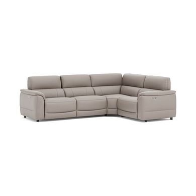 Phoenix Left hand Corner Electric Recliner Sofa in  Oyster Leather