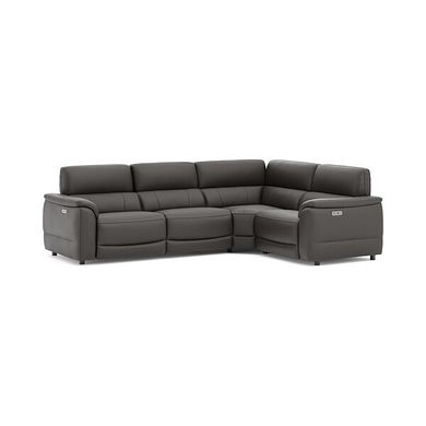 Phoenix Left hand Corner Electric Recliner Sofa in  Storm Leather