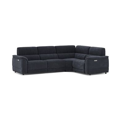 Phoenix Left hand Corner Electric Recliner Sofa with Adjustable Power Headrests in  Manhattan Indigo Fabric