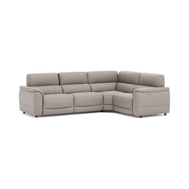 Phoenix Left hand Corner Electric Recliner Sofa with Adjustable Power Headrests in  Oyster Leather