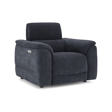 Phoenix Power Recliner Armchair in  Manhattan Indigo Fabric