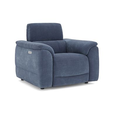 Phoenix Power Recliner Armchair in  Manhattan Navy Fabric