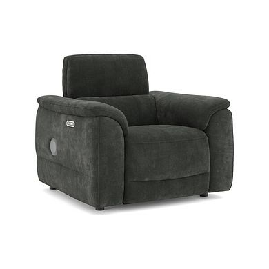 Phoenix Power Recliner Armchair with Adjustable Power Headrest and Speakers in  Manhattan Pine Fabric