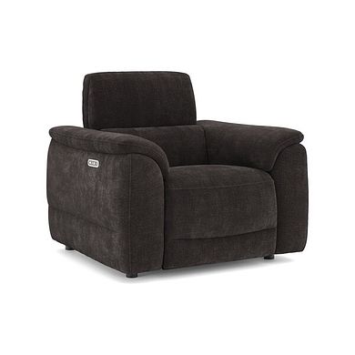 Phoenix Power Recliner Armchair with Adjustable Power Headrest in  Manhattan Mushroom Fabric