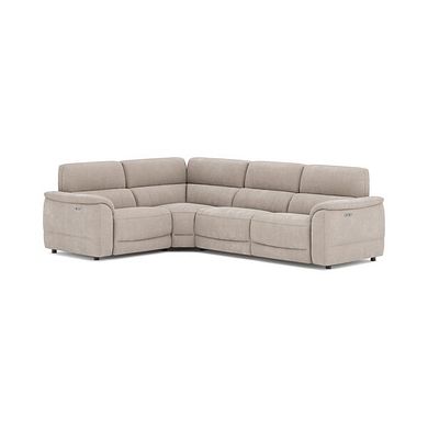 Phoenix Right hand Corner Electric Recliner Sofa in  Manhattan Cotton Fabric