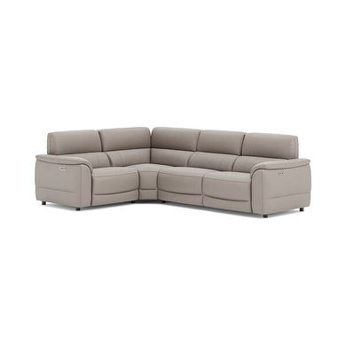 Phoenix Right hand Corner Electric Recliner Sofa in  Oyster Leather