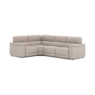 Phoenix Right hand Corner Electric Recliner Sofa with Adjustable Power Headrests in  Manhattan Cotton Fabric