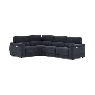 Phoenix Right hand Corner Electric Recliner Sofa with Adjustable Power Headrests in  Manhattan Indigo Fabric