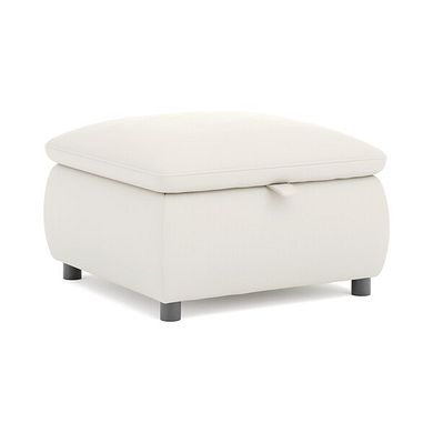 Phoenix Storage Footstool in Bone China Leather