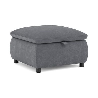 Phoenix Storage Footstool in  Manhattan Charcoal Fabric