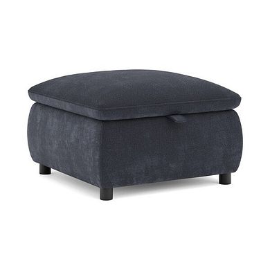Phoenix Storage Footstool in Manhattan Indigo Fabric