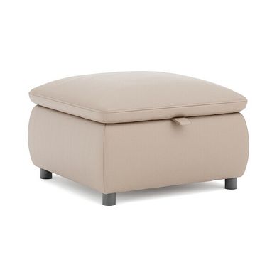 Phoenix Storage Footstool in Mushroom Leather