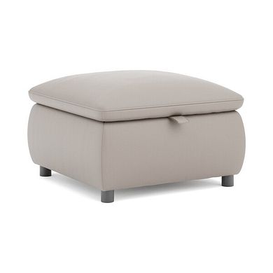 Phoenix Storage Footstool in Oyster Leather