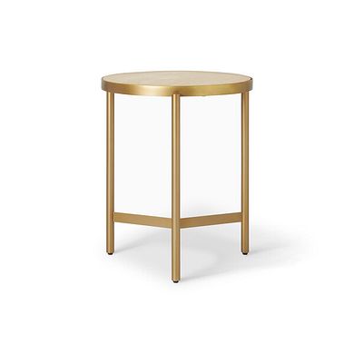 Roma Travertine Top Side Table