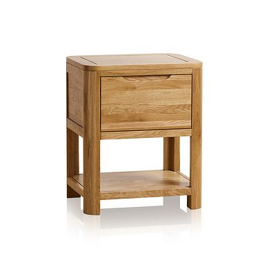 Romsey Natural Solid Oak 1 Drawer Bedside 