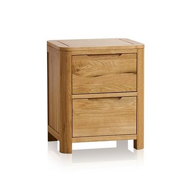 Romsey Natural Solid Oak 2 Drawer Bedside 
