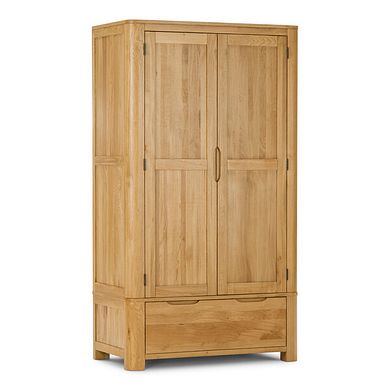 Romsey Natural Solid Oak Double Wardrobe
