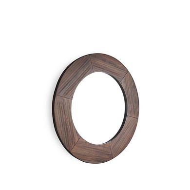 Detroit Solid Hardwood Round Wall Mirror