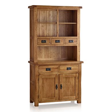 Original Rustic Solid Oak Small 5 Drawer Dresser