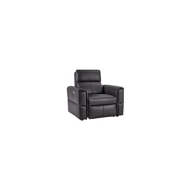 Samson 5 Piece Dark Grey Leather Sectional Sofa