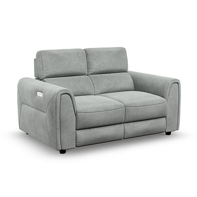Santorini 2 Seater Electric Recliner Sofa with Power Headrests in Nomad Pebble Fabric