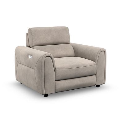 Santorini Electric Recliner Armchair with Power Headrest in  Nomad Sahara Fabric