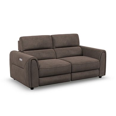 Santorini Modular 2 Seater Electric Reclining Sofa with Power Headrests in Nomad Driftwood Fabric  - GROUP 8