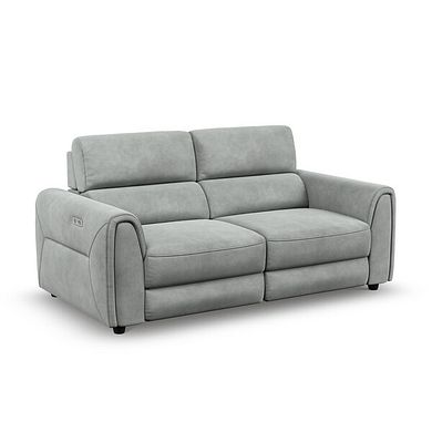 Santorini Modular 2 Seater Electric Reclining Sofa with Power Headrests in Nomad Pebble Fabric  - GROUP 8