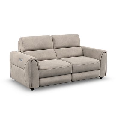 Santorini Modular 2 Seater Electric Reclining Sofa with Power Headrests in Nomad Sahara Fabric  - GROUP 8